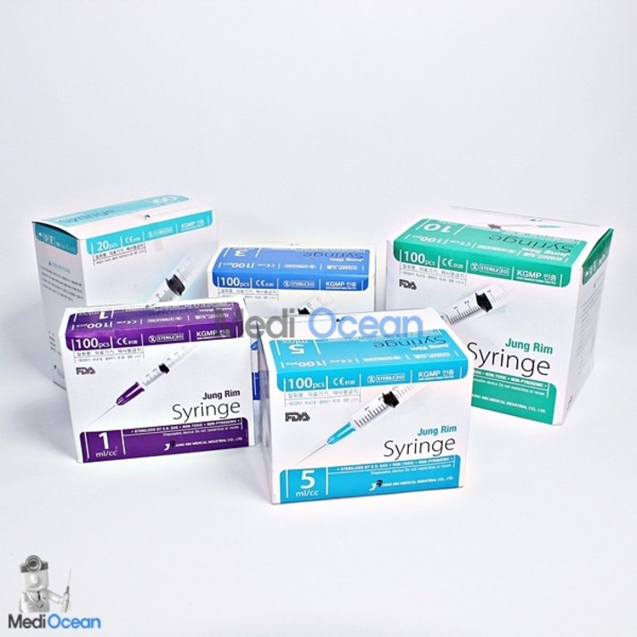 정림 일회용주사기(D/Syringe) 3cc (무침) 판매단위:박스(100개), 1개