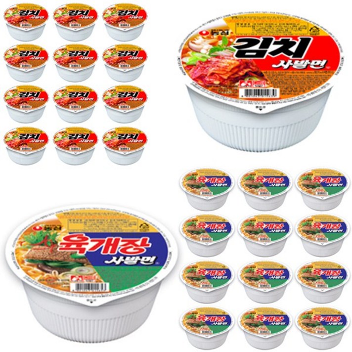 농심 육개장 사발면 86g + 김치사발면 86g, 24개