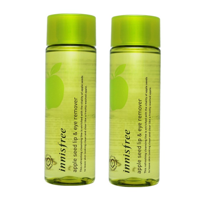 이니스프리 애플 씨드 립앤아이 리무버, 100ml, 2개