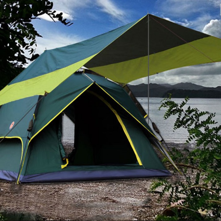 카멜 그늘막 원터치텐트+이너텐트 3-4인용, 02번.최신형 유압식 프리미엄옥스포드 3-4인용