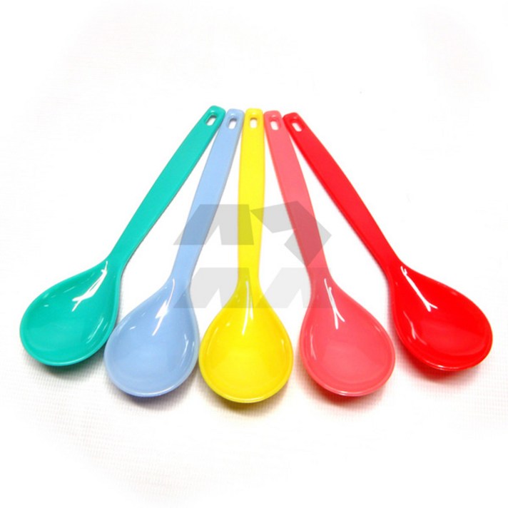 5색상 스푼/티스푼 세트, 플라스틱 칼라 스푼 5P, 1세트