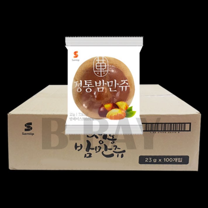 삼립 정통 밤만쥬 23g x 100개입 (1박스), 100개