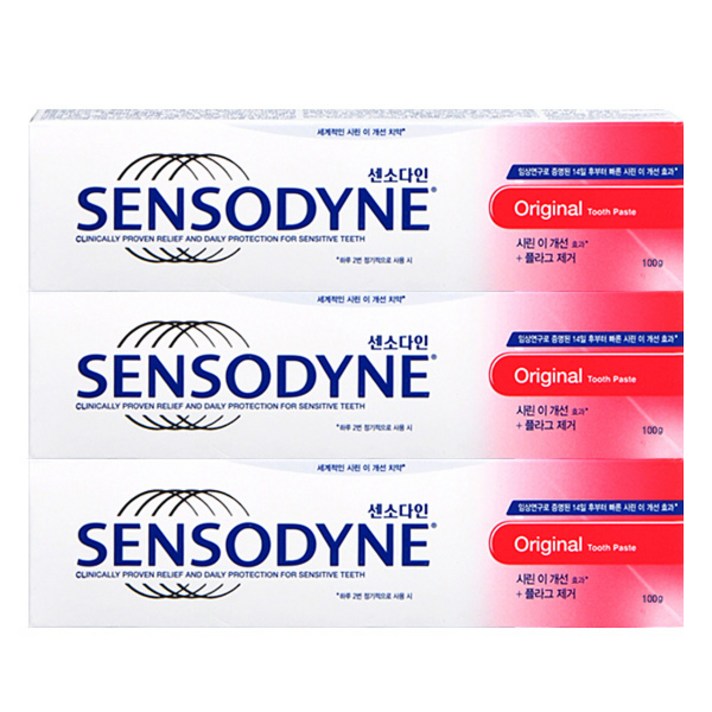 센소다인 오리지널 치약, 100g, 3개