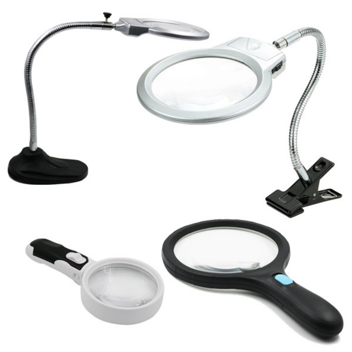 동화상사 고배율 LED 돋보기, 1개, 5LED돋보기