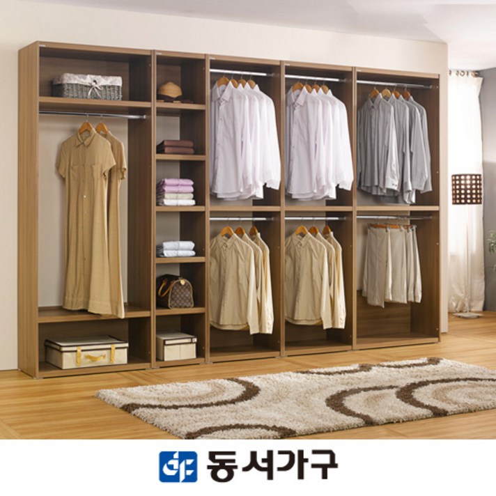 [동서가구] 리빙스 JK3200 드레스룸 DF901431, 크림화이트