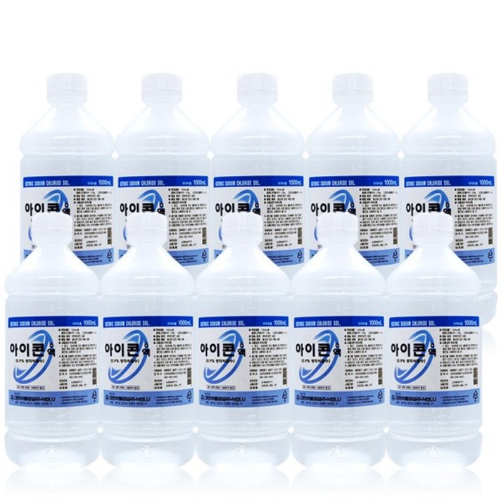 아이콘액 렌즈식염수 식염수, 10개, 1000ml