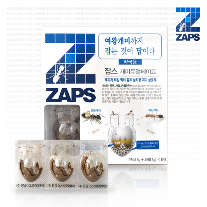 잡스 개미 듀얼 베이트 살충제, 6개입, 1개
