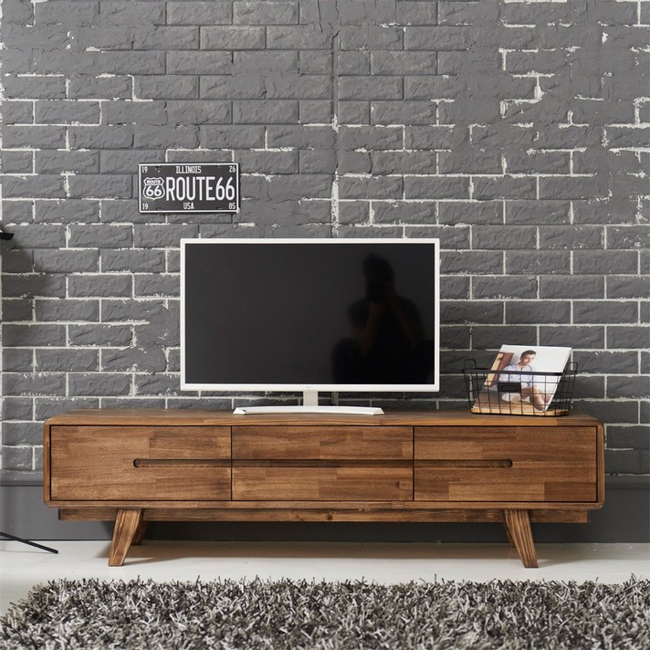 다올퍼니 북유럽스타일 원목 거실장 TV거실장, B-1 1500 서랍형 거실장 - 엔틱