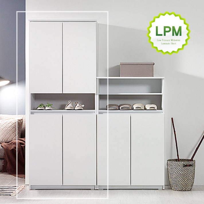 호두데코 리온 LPM 800x1800 신발장, 화이트