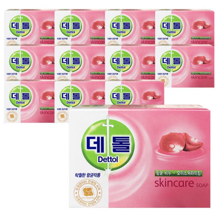 데톨 모이스쳐라이징 항균비누100g, 95g, 12개
