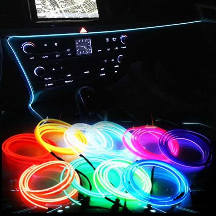 카스토리 el와이어 차량용led 자동차실내무드등, 레드3미터, 1개