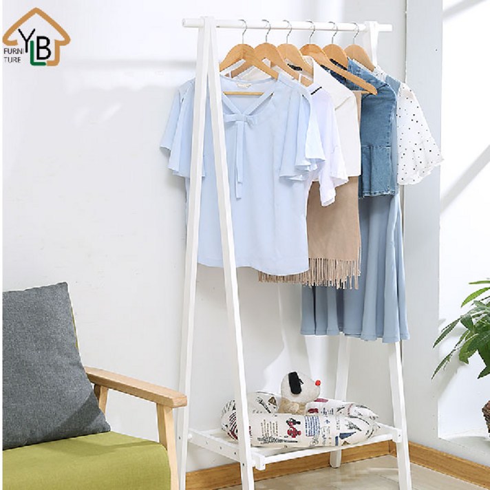 ylb예림방 구구원목헹거 옷걸이 행거, 438원목화이트