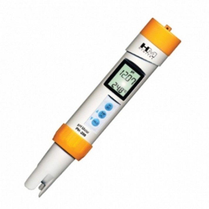 pH 메타 산도테스트기 방진 PH-200 PH측정기 방수기능, 1개