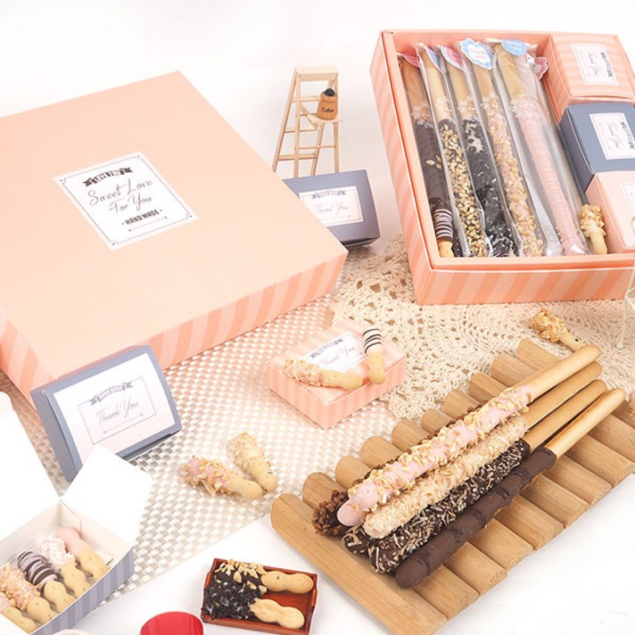 붐스토리 핑크라인 막대과자만들기세트 빼빼로데이 초콜릿, 핑크라인DIY, 1세트