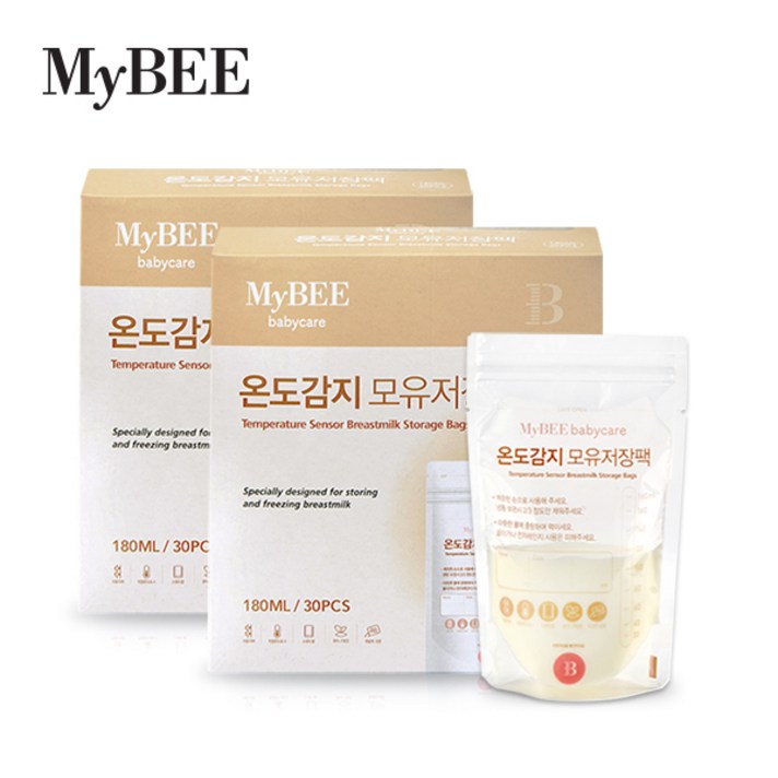 마이비 변온 모유저장팩 200ml 30매 모유보관비닐팩, 2개