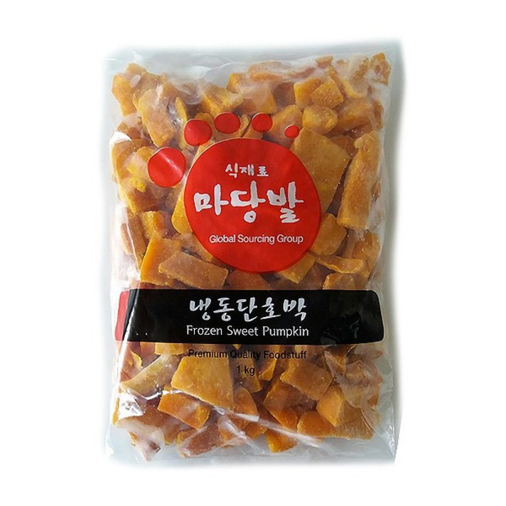 냉동 야채모음상품 브로콜리 피망 호박 대파, 1봉, 1kg(단호박_탈피)
