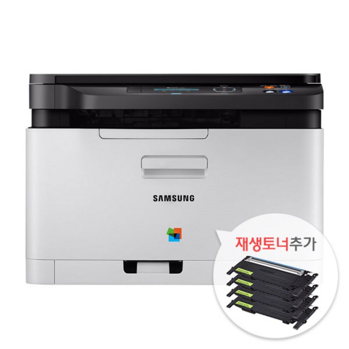 삼성 SL-C483W 컬러레이저 복합기, SL-C483W (정품토너포함) + 재생토너 4색세트