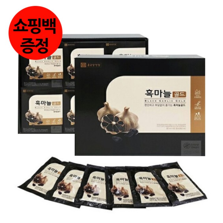 종근당건강 흑마늘진액 골드 80mL 60포 (2개월분) 쇼핑백포함, 1개