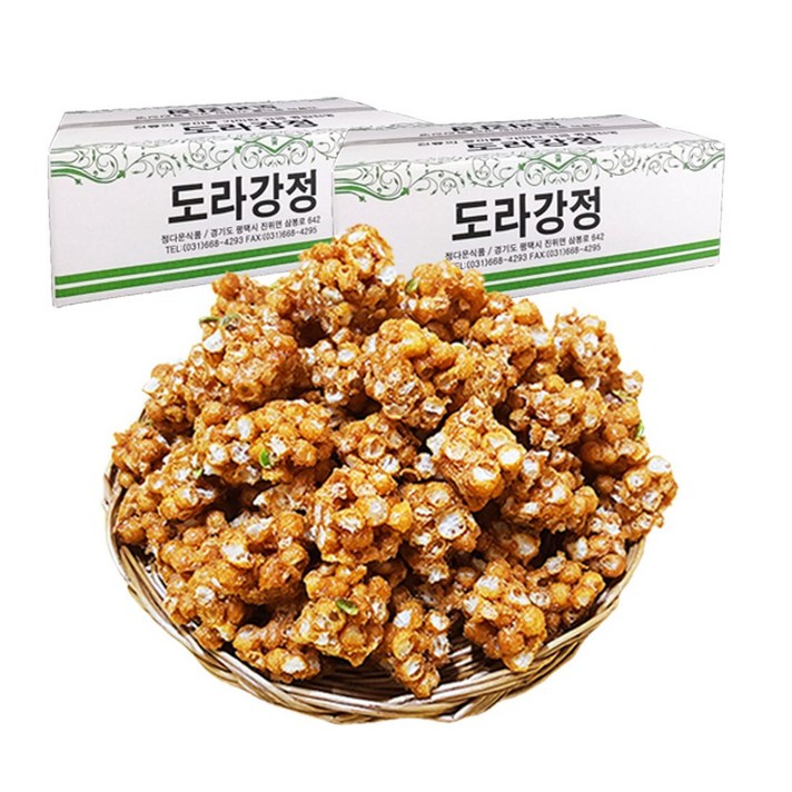 정다운식품 옛날과자 전병1+1모음, 1개, 도라강정800g+800g