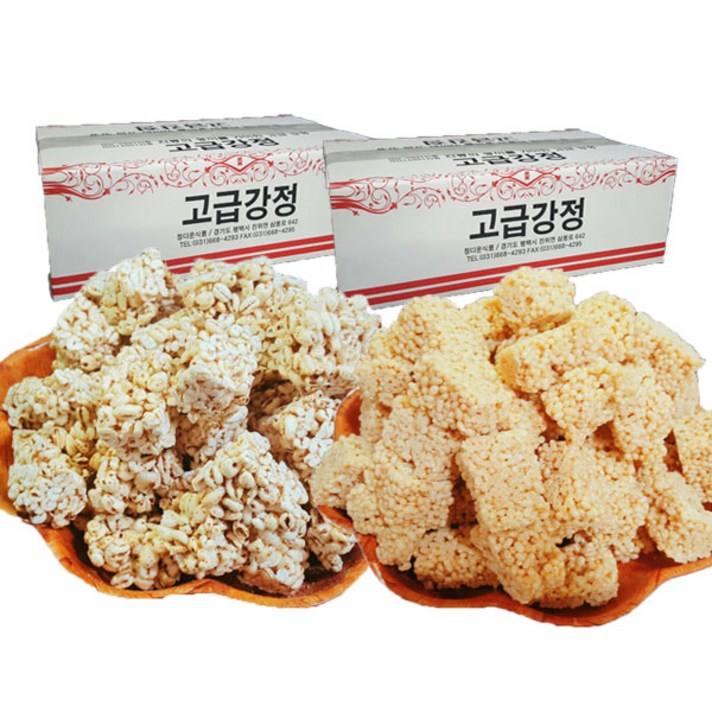 정다운식품 옛날과자 전병1+1모음, 1개, 미과450g+밀쌀강정450g