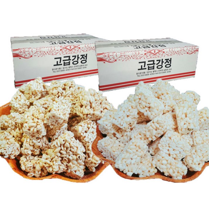 정다운식품 옛날과자 전병1+1모음, 1개, 쌀강정450g+밀쌀강정g