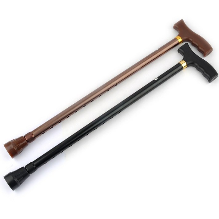 스파램 10단 간편 조절식 알루미늄 노인용 효도지팡이, 블랙(검정), 1개