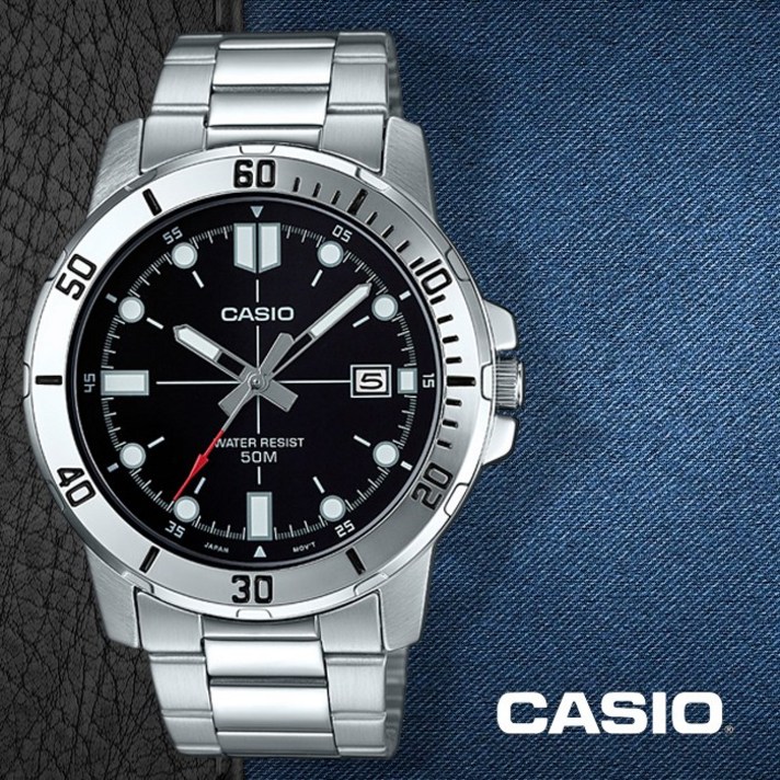 카시오 CASIO MTP-VD01D-1E 남성용 메탈밴드 패션시계