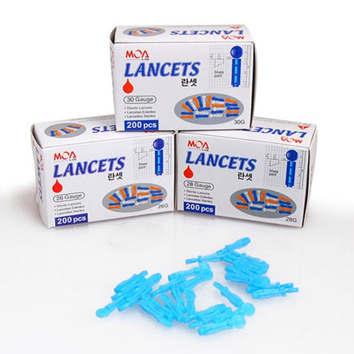 란셋 니들 28G 200개입 채혈침 채혈기 사혈침 당뇨 혈당 여드름압출바늘, 1box