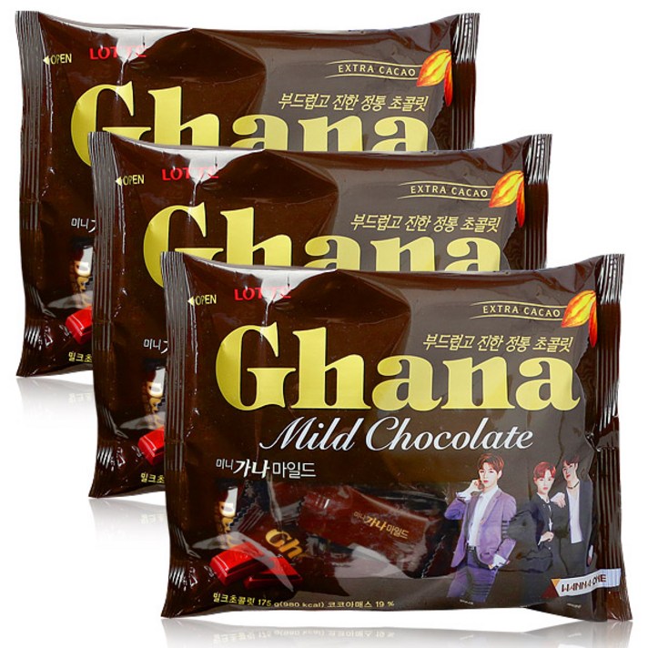 롯데 미니가나마일드175g, 175g, 3개