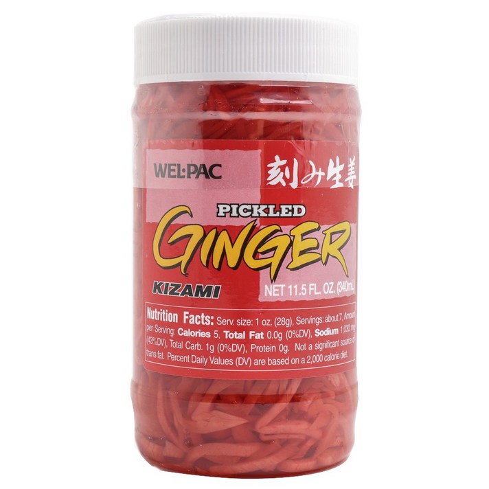 Wel-Pac 피클드 진저, 1개, 340ml