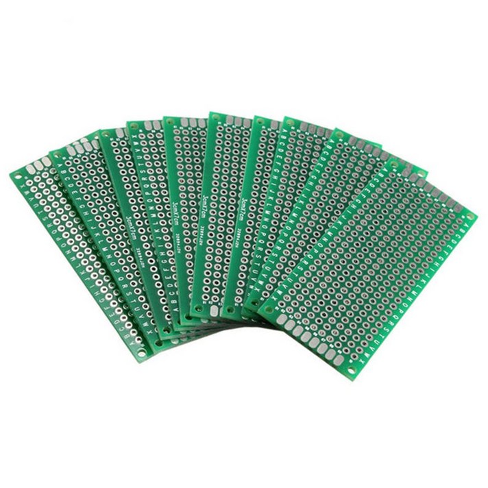 velton 만능기판 양면기판 PCB DIY LED기판 납땜 제작용PCB기판, 1개, PCB기판 3cmx7cm(2개발송)