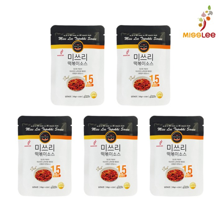 미쓰리 떡볶이소스 1.5 단짠맛, 50g, 5개