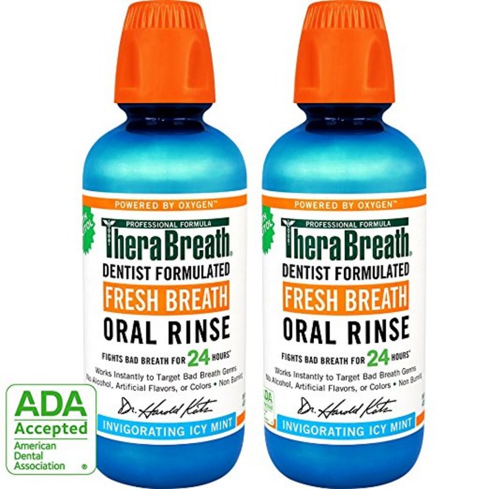 therabreath [해외배송] 테라브레스 가글 구강청결제 아이스민트 맛 2병 453ml, 473ml, 2개