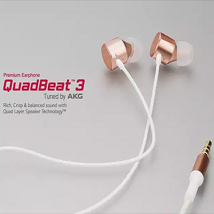 LG 쿼드비트3 이어폰 G7 G6 G5 V10 V20 V30, 02 LG쿼드비트3 이어폰(로즈골드)