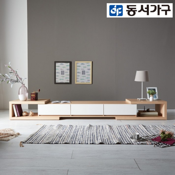 동서가구 착불 이자벨 2400 거실장 DF910389, 화이트