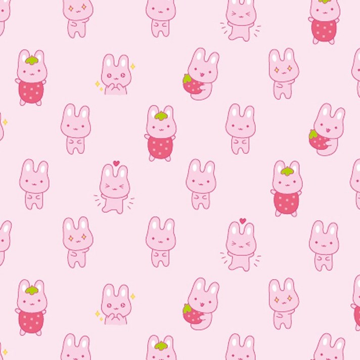 [스위트데이] 캐릭터랩핑지 8종(1세트10매) 포장지, 3.딸기토끼