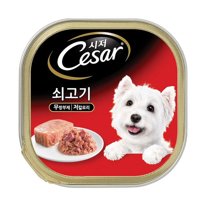 시저 강아지 캔, 12개, 쇠고기