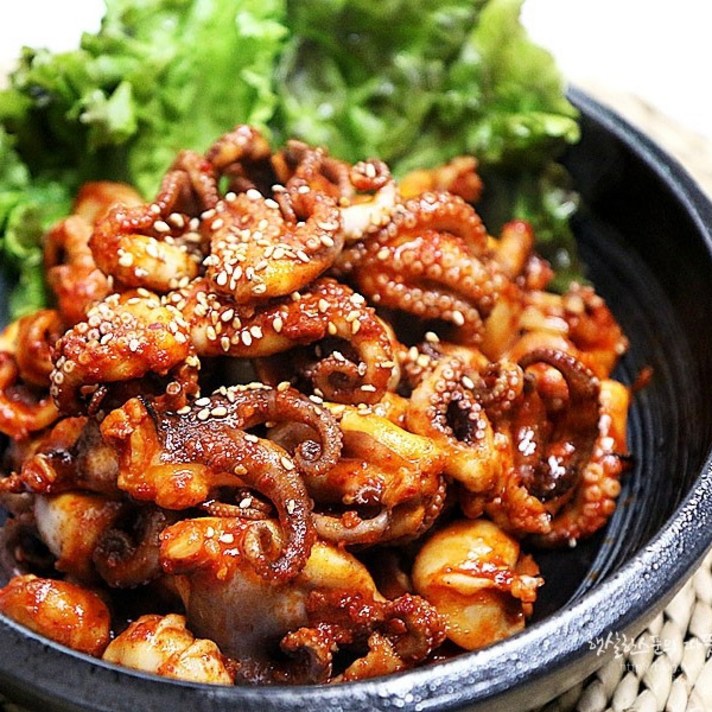 [부산 얼짱쭈꾸미]대박 쭈꾸미볶음 덜매운맛 650g x 1, 1팩, 650g(2~3인분)