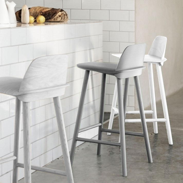 영가구 비야 아일랜드식탁의자, 그레이-60cm