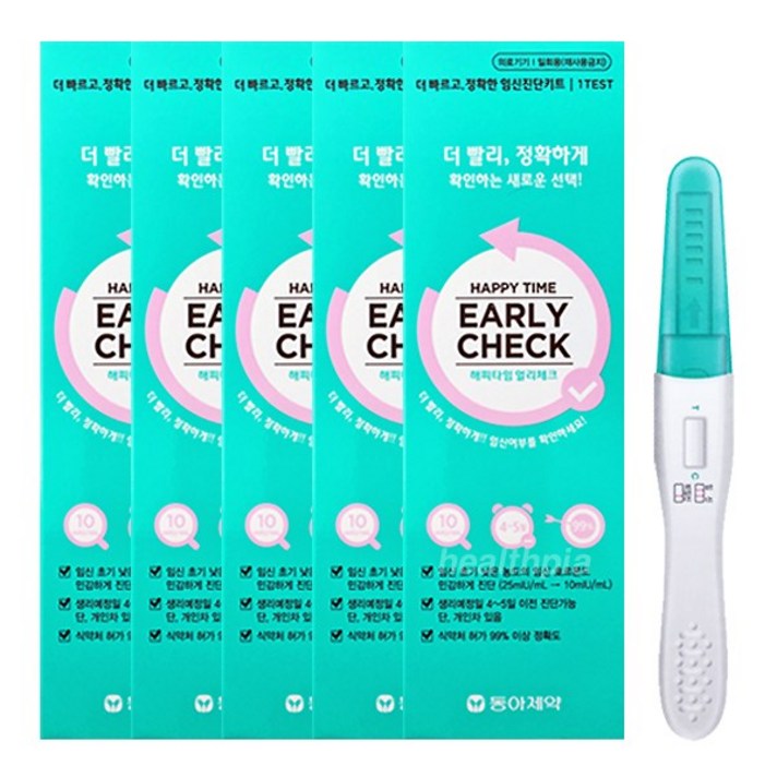 동아제약 해피타임 얼리체크 임신테스트기, 5개