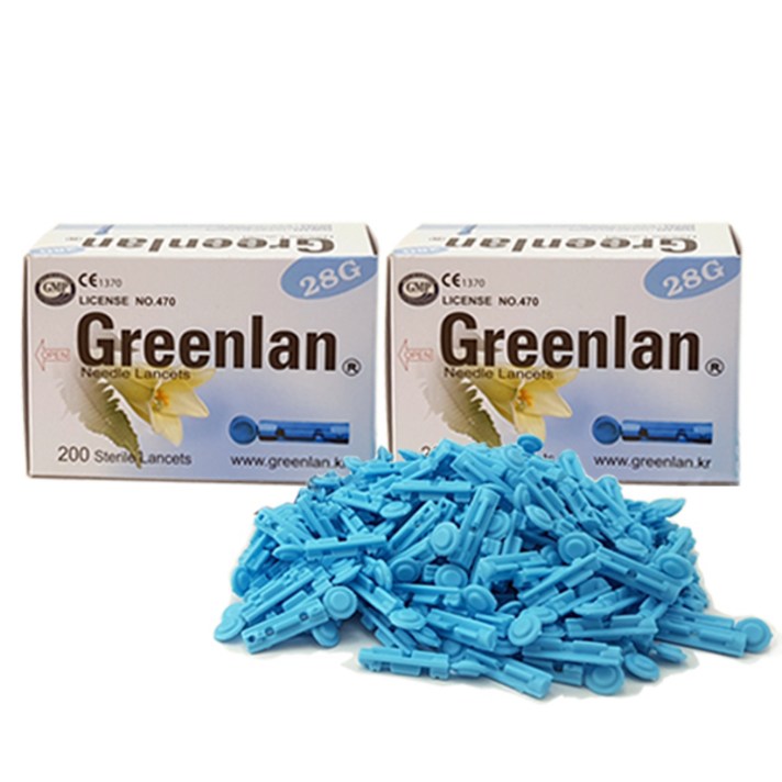 그린란 니들란셋 28G 채혈침, 2개, 200개입