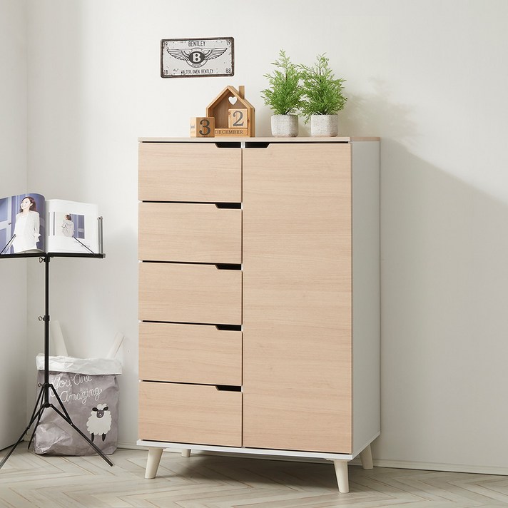 뉴그린퍼니처 수납형과 옷장형 선택사용이 가능한 중형급 베이비장 옷장, 메이플