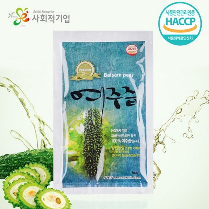 양원농장 국내산 프리미엄 여주즙 70ml 50포, 양원농장 프리미엄 여주습 70ml 60포