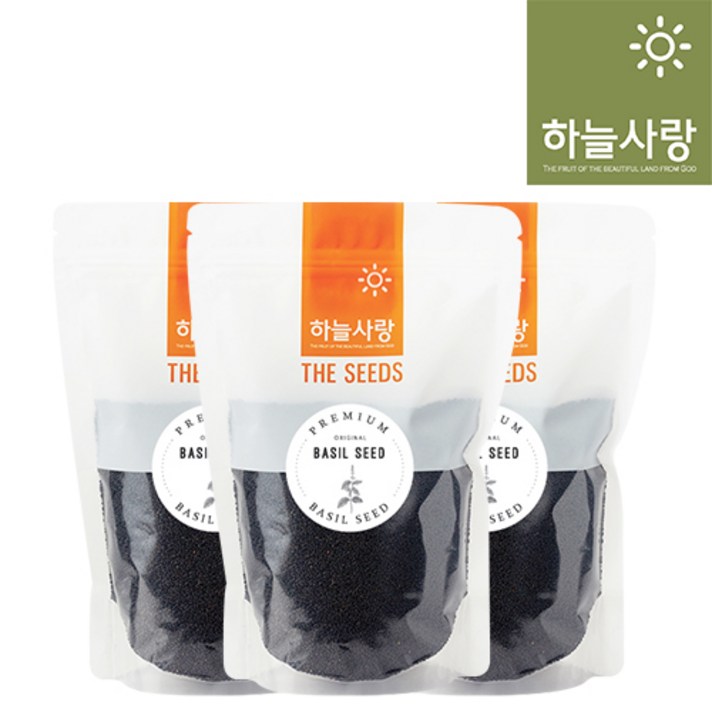 [천애지하늘사랑] 바질씨드 400g, 3개