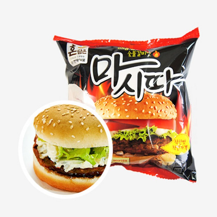 한맥 매콤달콤 숯불갈비맛 마시따 버거 10개, 150g