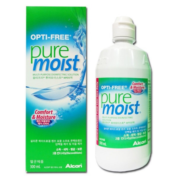 옵티프리 퓨어 모이스트 소프트렌즈 세정액, 300ml, 6개