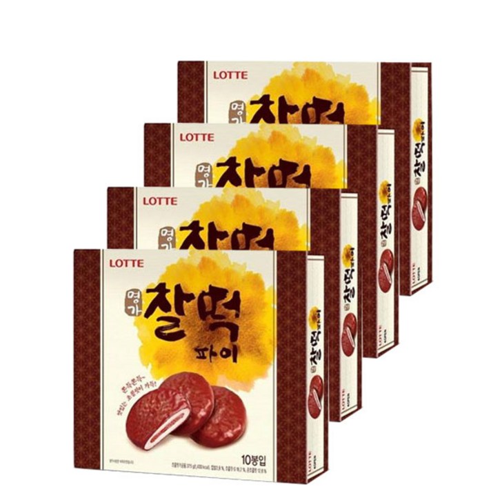 롯데제과 명가 찰떡파이, 375g, 4개