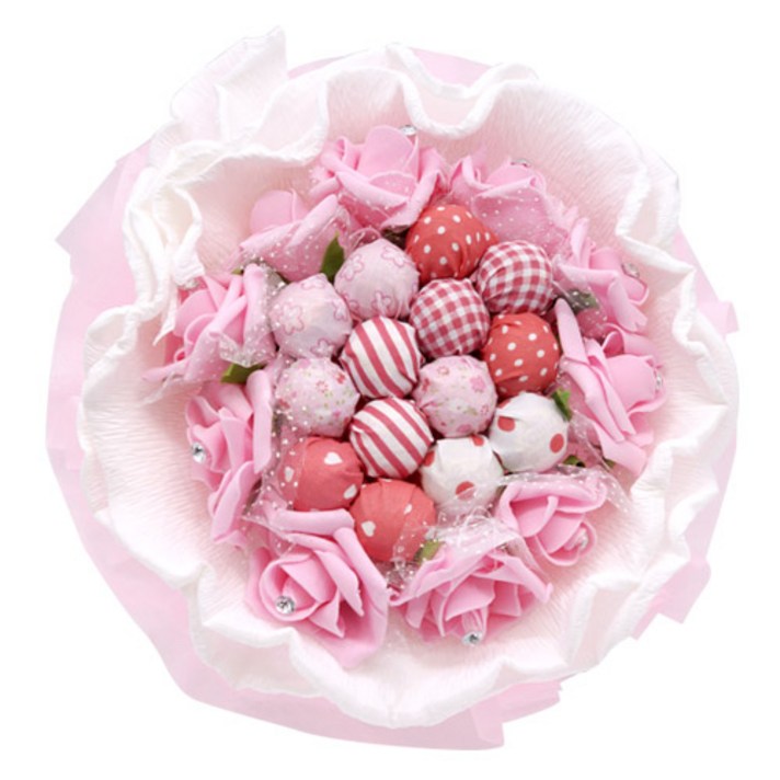 스마일컴퍼니 사탕부케 캔디로즈, 분홍, 1개