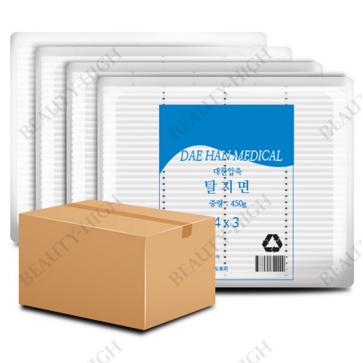 대한메디컬 무료배송)대한메디컬 일회용 탈지면 1박스(450gx10개) 반영구재료, 1박스, 탈지면 4x3(1박스)