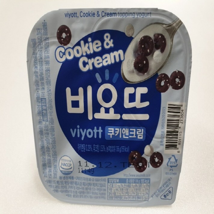 서울우유 신세품 비요뜨 쿠키앤크림, 12개